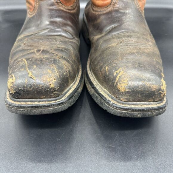 Ariat WorkHog Wide Square Toe Work Boots Men’s Size 14D Orange Steel Toe
